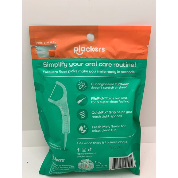 Plackers Micro Mint Dental Flossers 90 Count - Picture 2 of 2